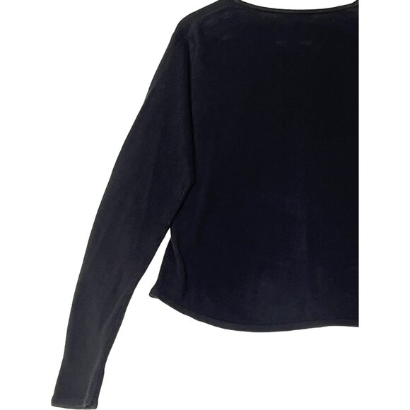 NY & Co  Sweater Size XL Black Acrylic V-Neck Long Sleeve SOFT Goth - Picture 15 of 16